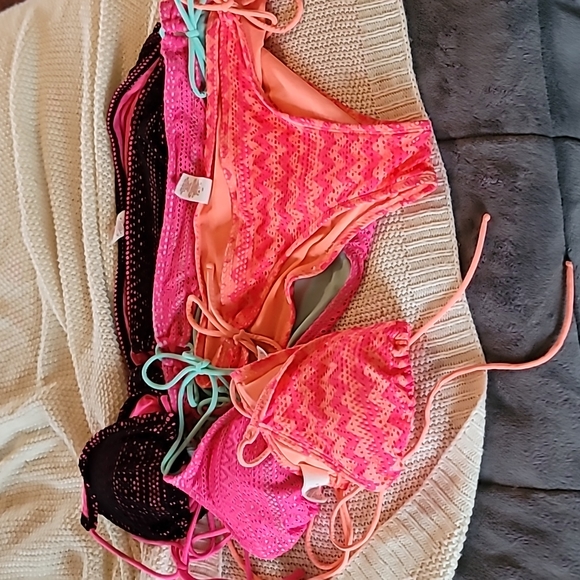 3x STUNNING OP CROCHET CHEVRON NEON STRING BIKINIS - Picture 12 of 14